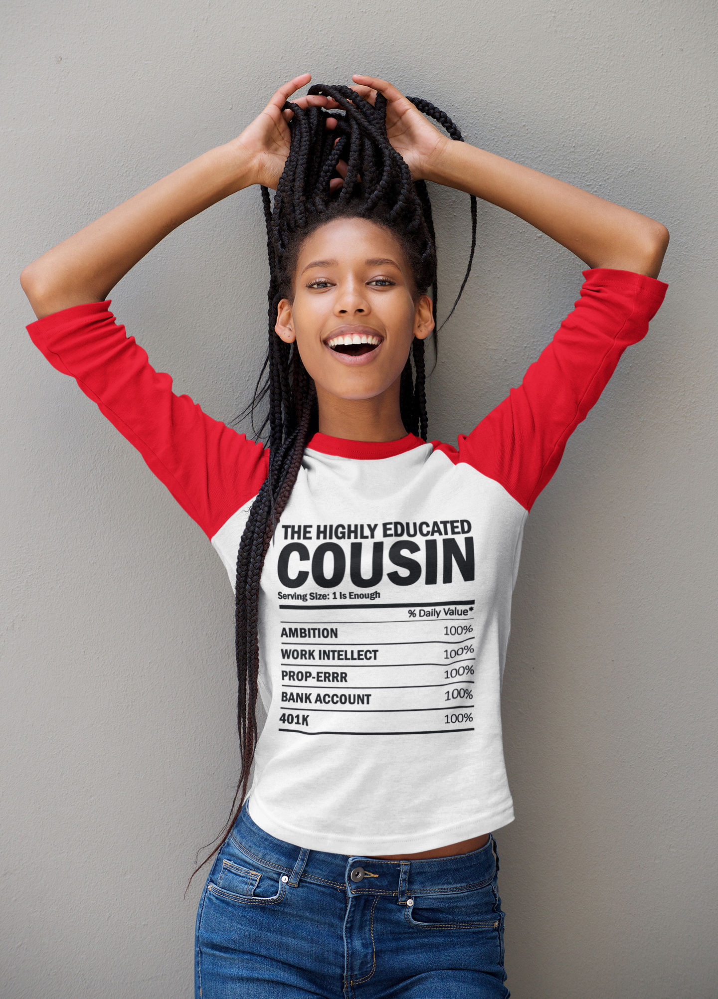 Custom Cousin Raglan T-Shirt - Image 6