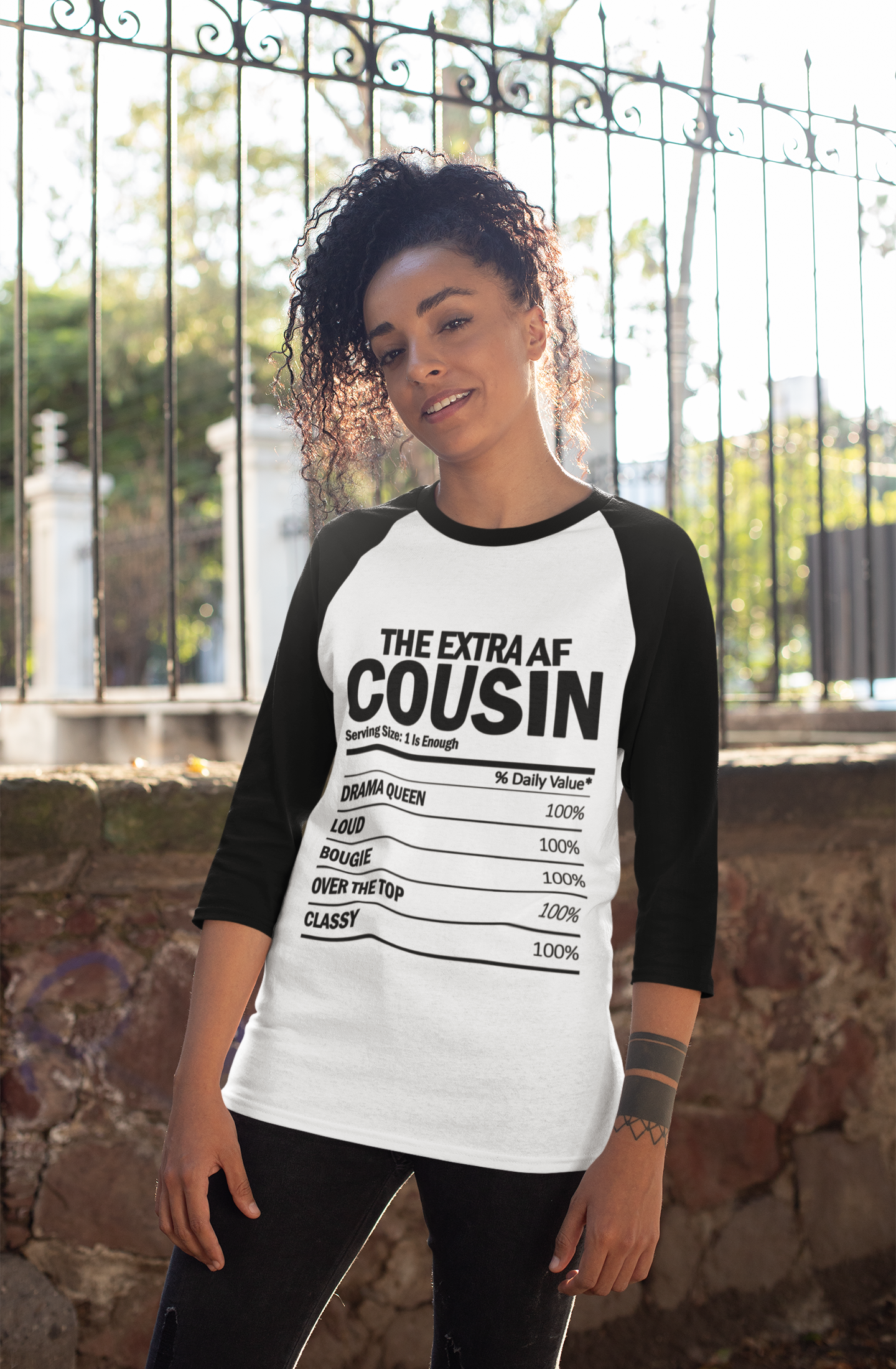 Custom Cousin Raglan T-Shirt - Image 5